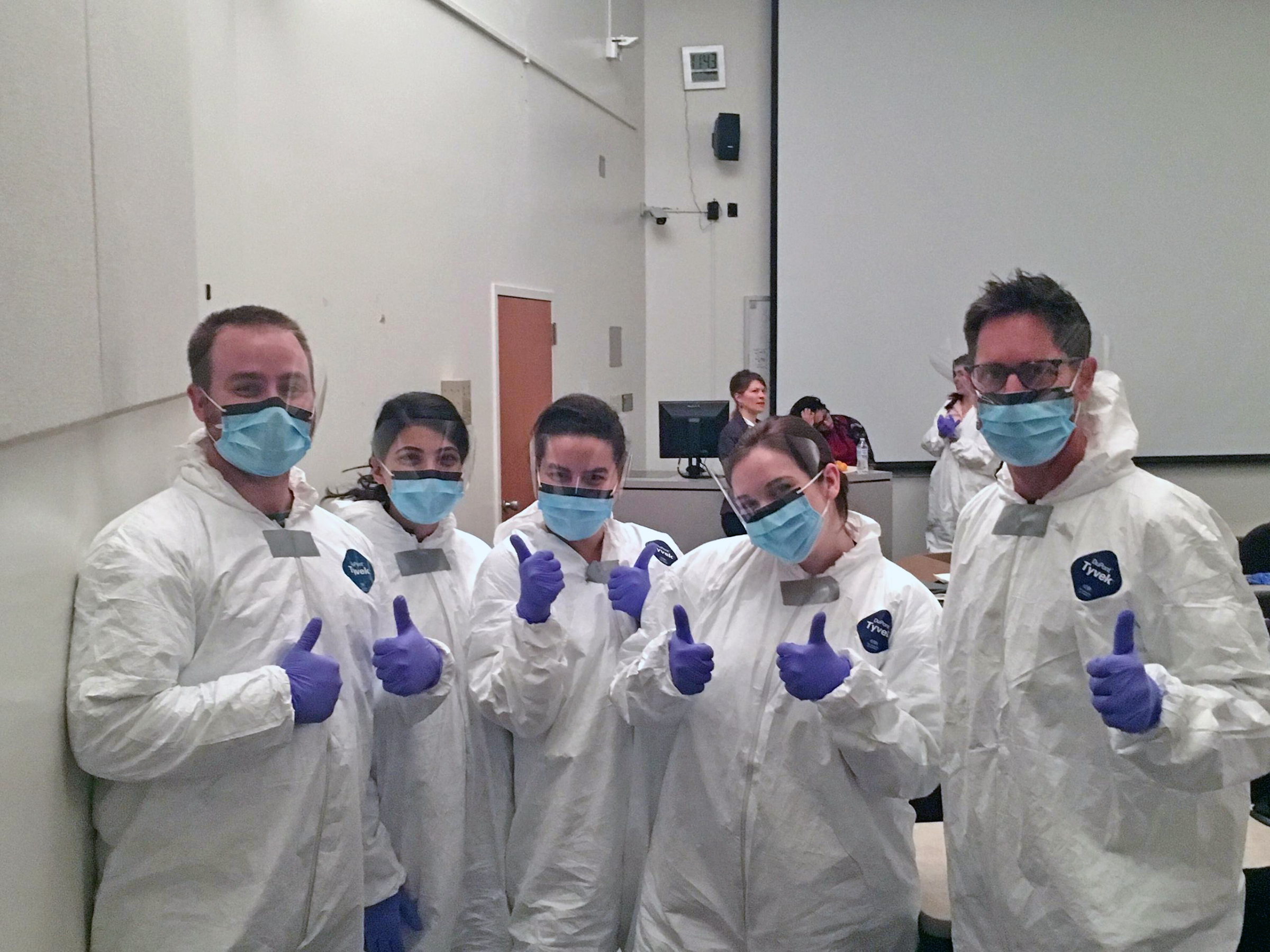 Students participate in disease outbreak simulation