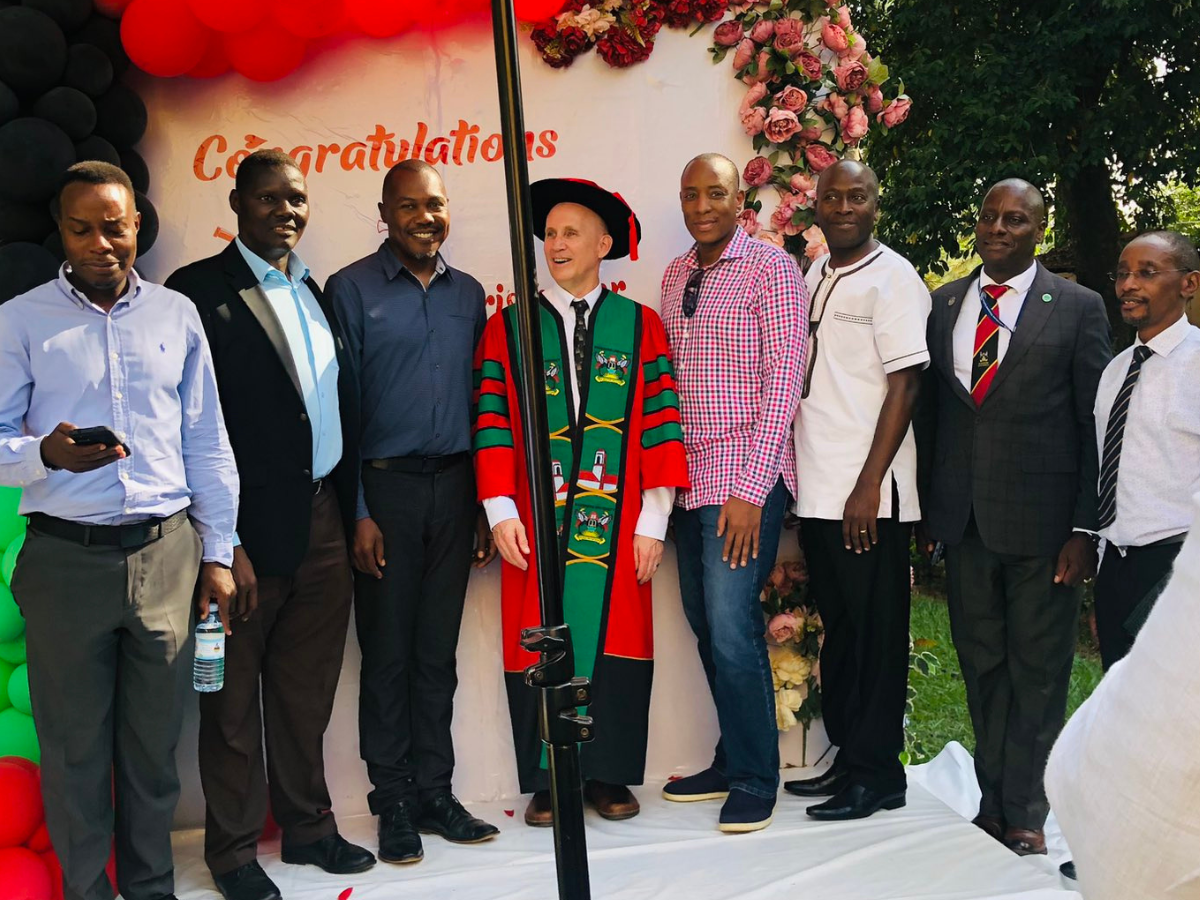 Christopher Whalen receives honorary doctorate from Makarere University